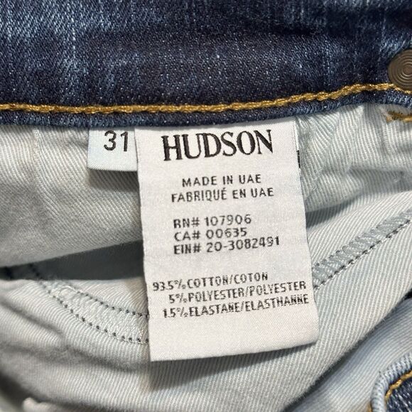 Hudson Jeans Sartor Relaxed Skinny Mens Size 31 Blue Stretch Denim Pants - Picture 13 of 15